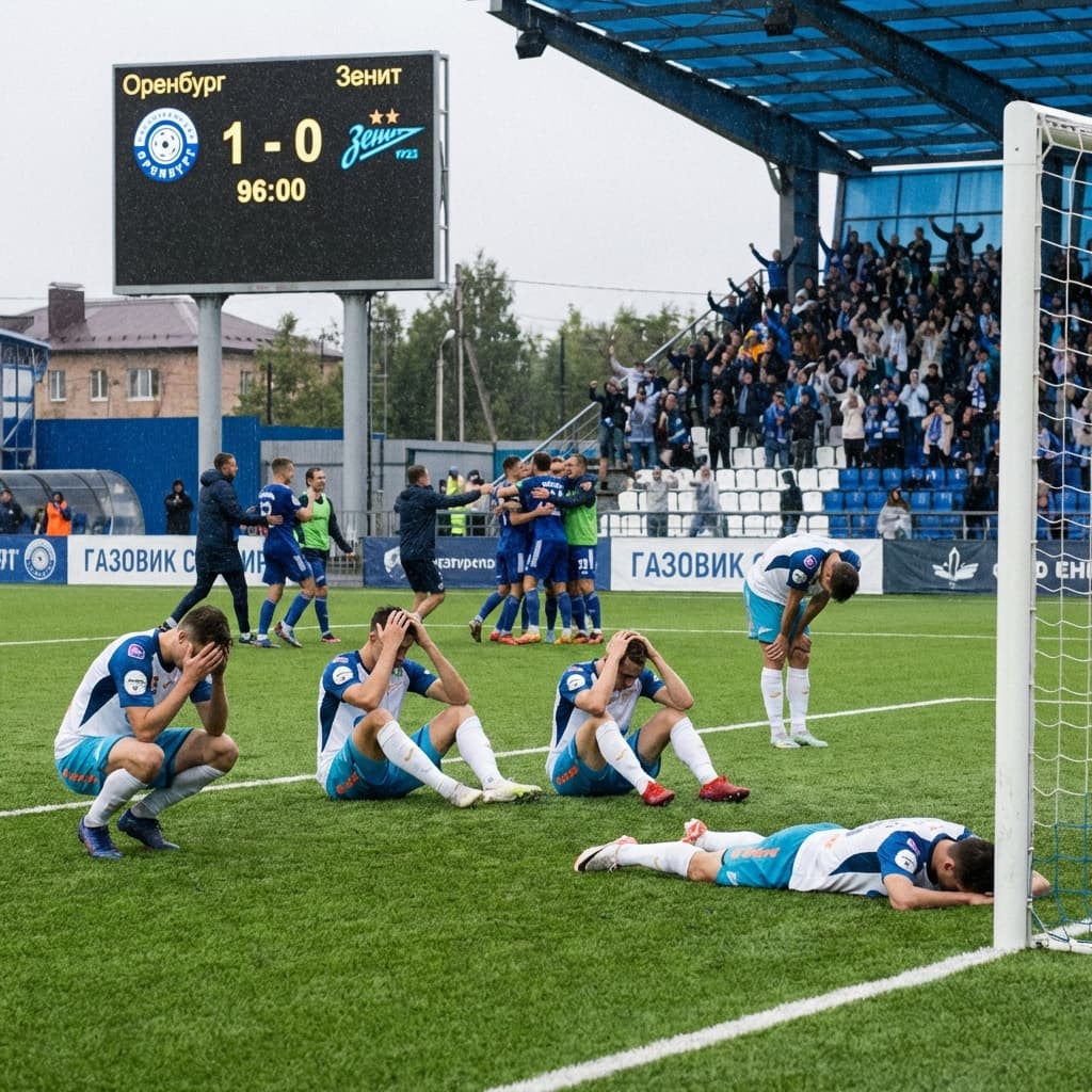 Неудача «Зенита» в Оренбурге: два промахнутых пенальти и поражение на 96-й минуте